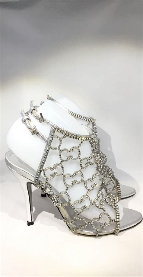 gucci rhinestone heel shoes|Gucci sneakers with rhinestones.